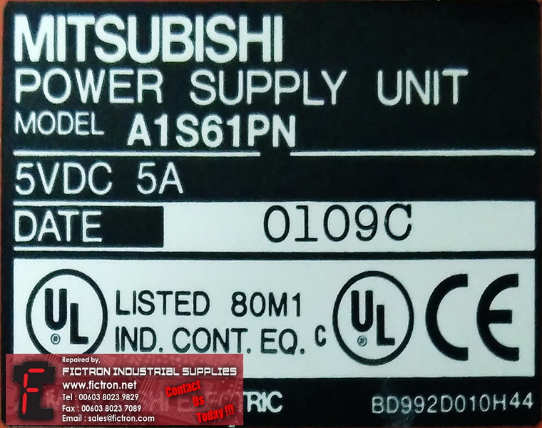 A1S61PN MITSUBISHI 5VDC 5A PLC Power Supply Unit PLC PSU REPAIR IN MALAYSIA 1-YEAR WARRANTY_resize
