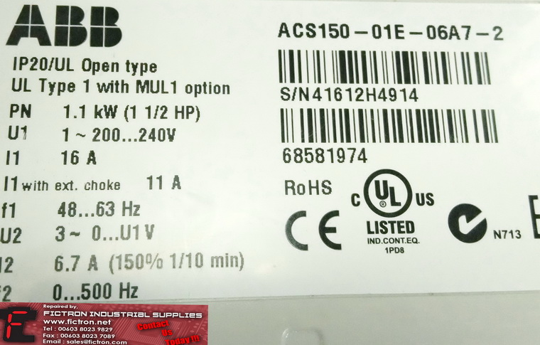 ACS150-01E-06A7-2 ACS15001E06A72