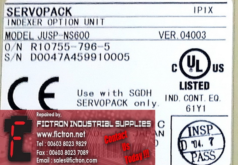 JUSP-NS600 JUSP NS600 YASKAWA SERVOPACK YREPAIR IN MALAYSIA 1Yr WARRANTY