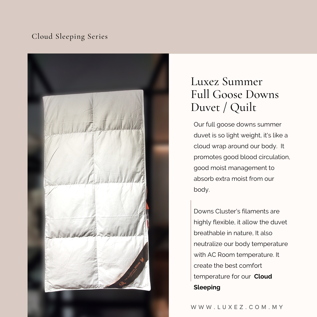 luxez the cloud sleeping full goose downs duvet