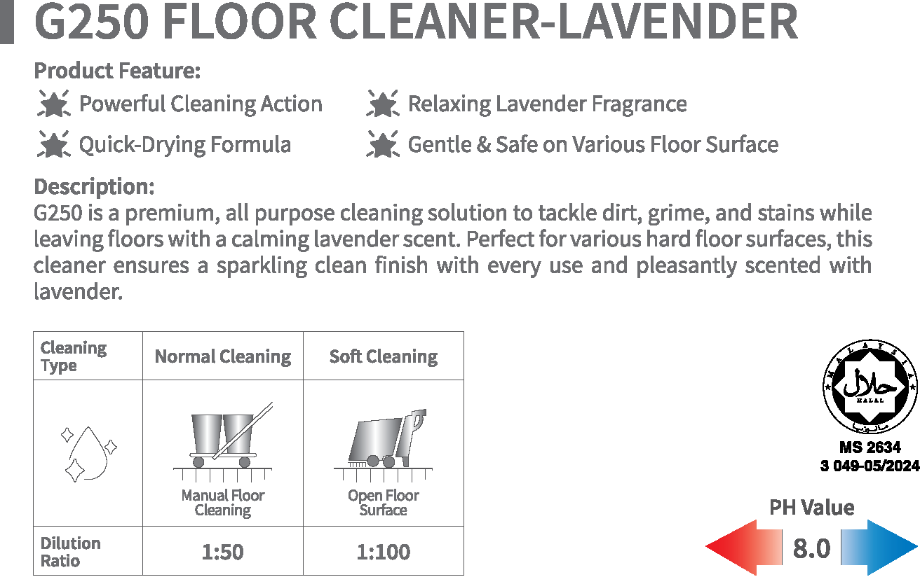 G250 FLOOR CLEANER (LAVENDER)