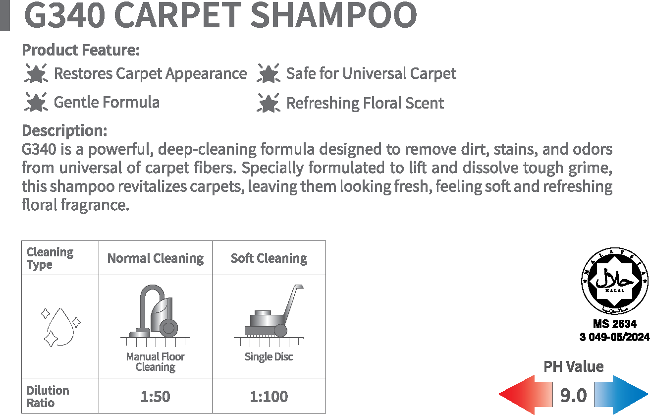G340 CARPET SHAMPOO