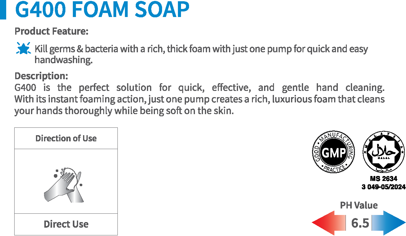 G400 FOAM SOAP