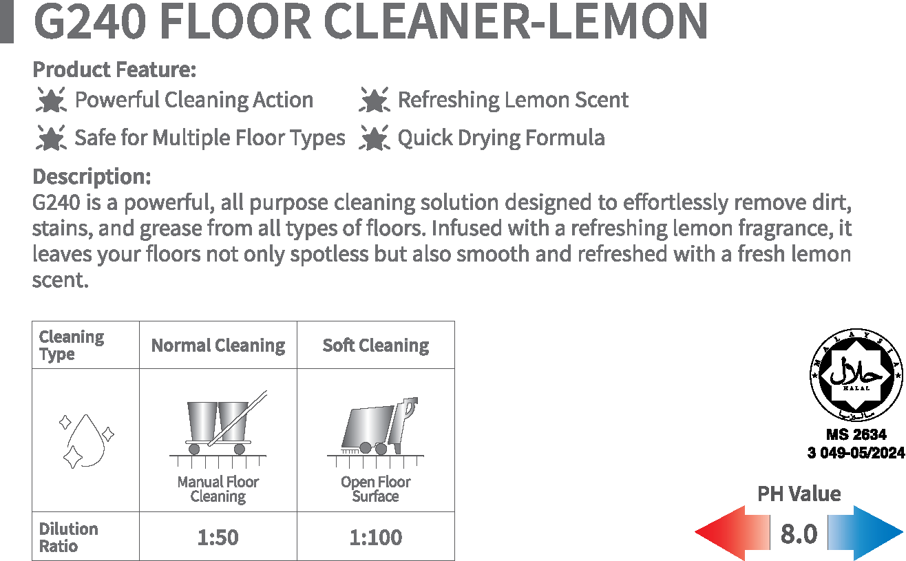 G240 FLOOR CLEANER (LEMON)