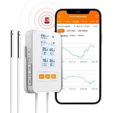 Elitech RCW - 360 Plus 4G Temperature Humidity Data Logger with External Probe Email SMS App Alarm - Elitech Technology, Inc.