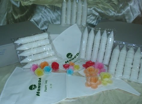 Wafer Rose, Wafer Cone, Piping Bag