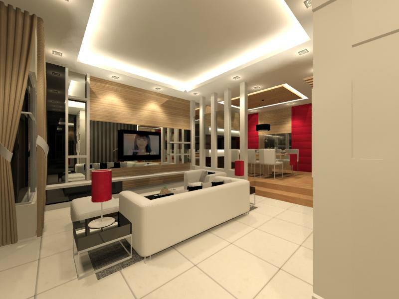 Living Hall  Interior Design   Residential Living And Dining Johor  
