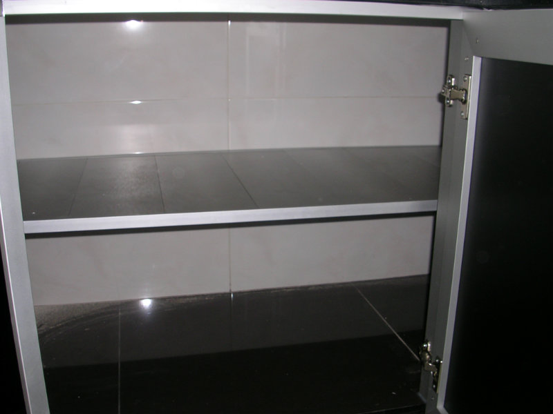 Concrete Table Top With Aluminum Shelve 