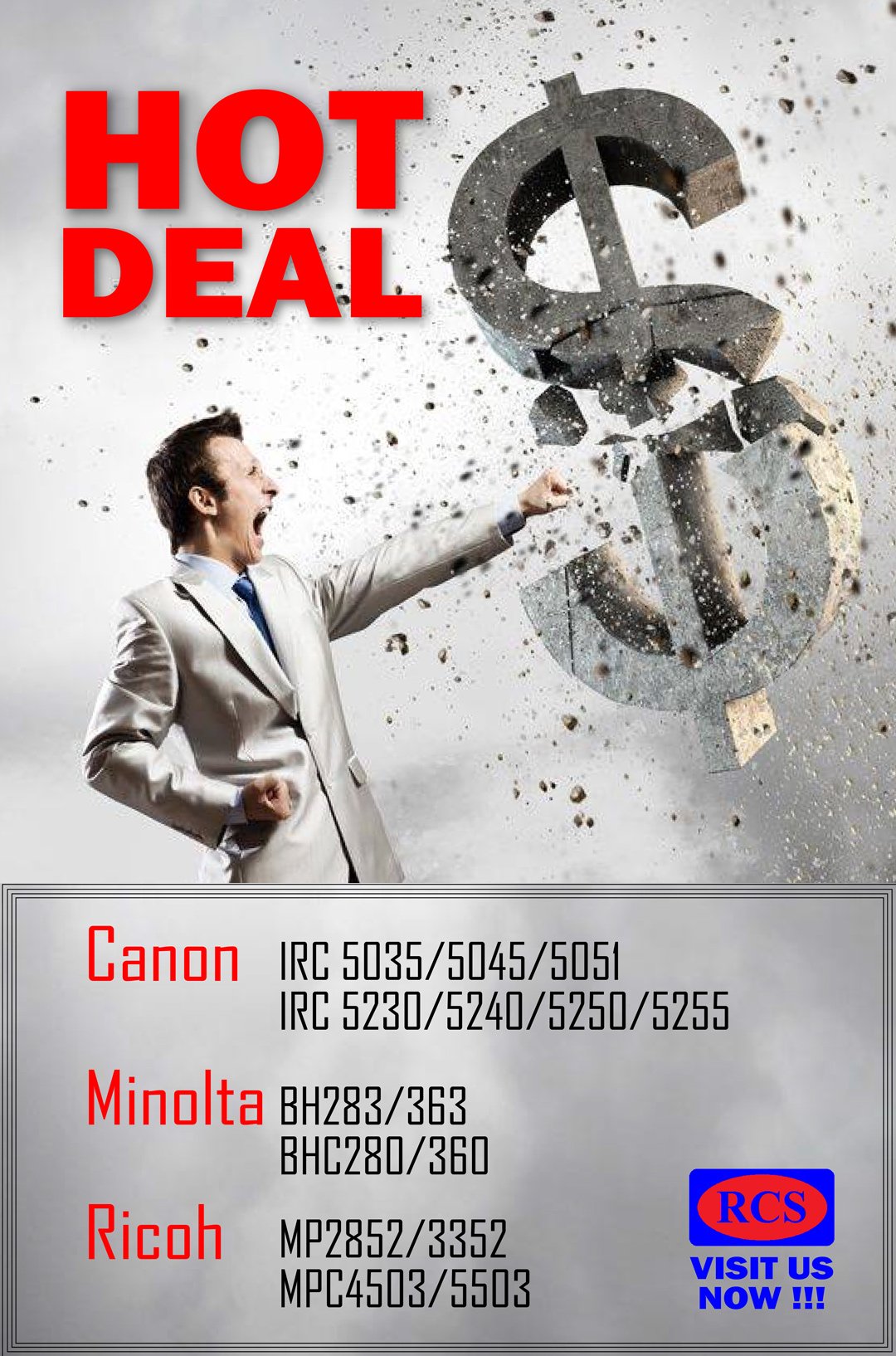 HOT DEAL!!! RICOH/FUJI XEROX/CANON/MINOLTA 220V RECONDITIONED COPIER WHOLESALE