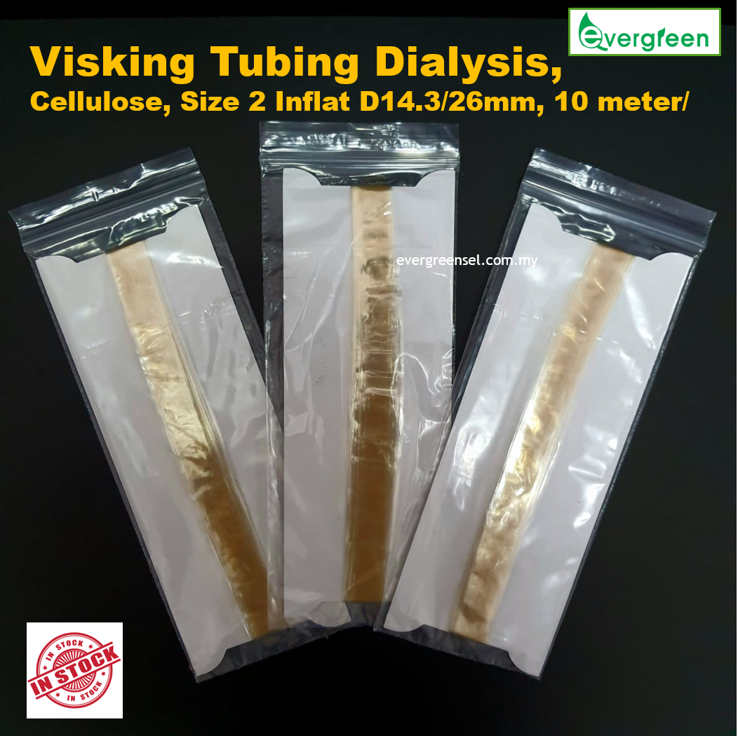 Visking Tubing Dialysis, Cellulose, Size 2 Inflat D14.3/26mm, 10 meter