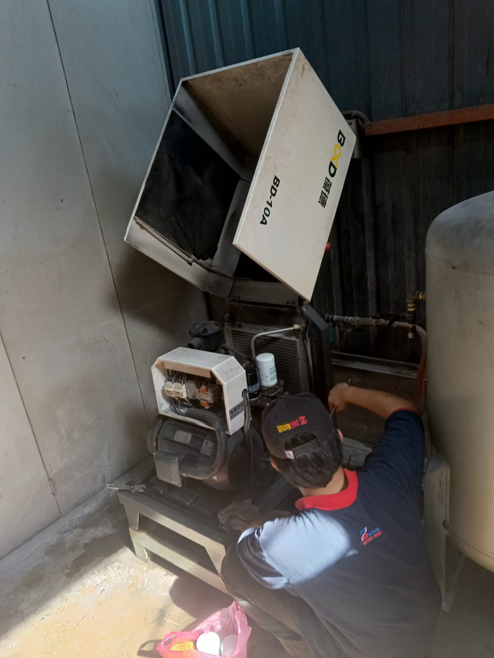 Service 10 HP Baldor Air Compressor BD-10A