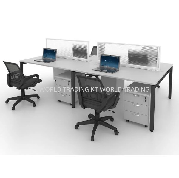 4-seater office workstation MU4CAFF view 1