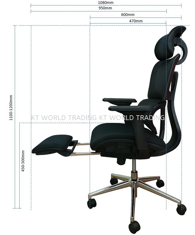 Executive Mesh Chair KTCI006-HB Reclined