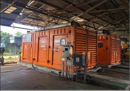 Industrial generator system at project site