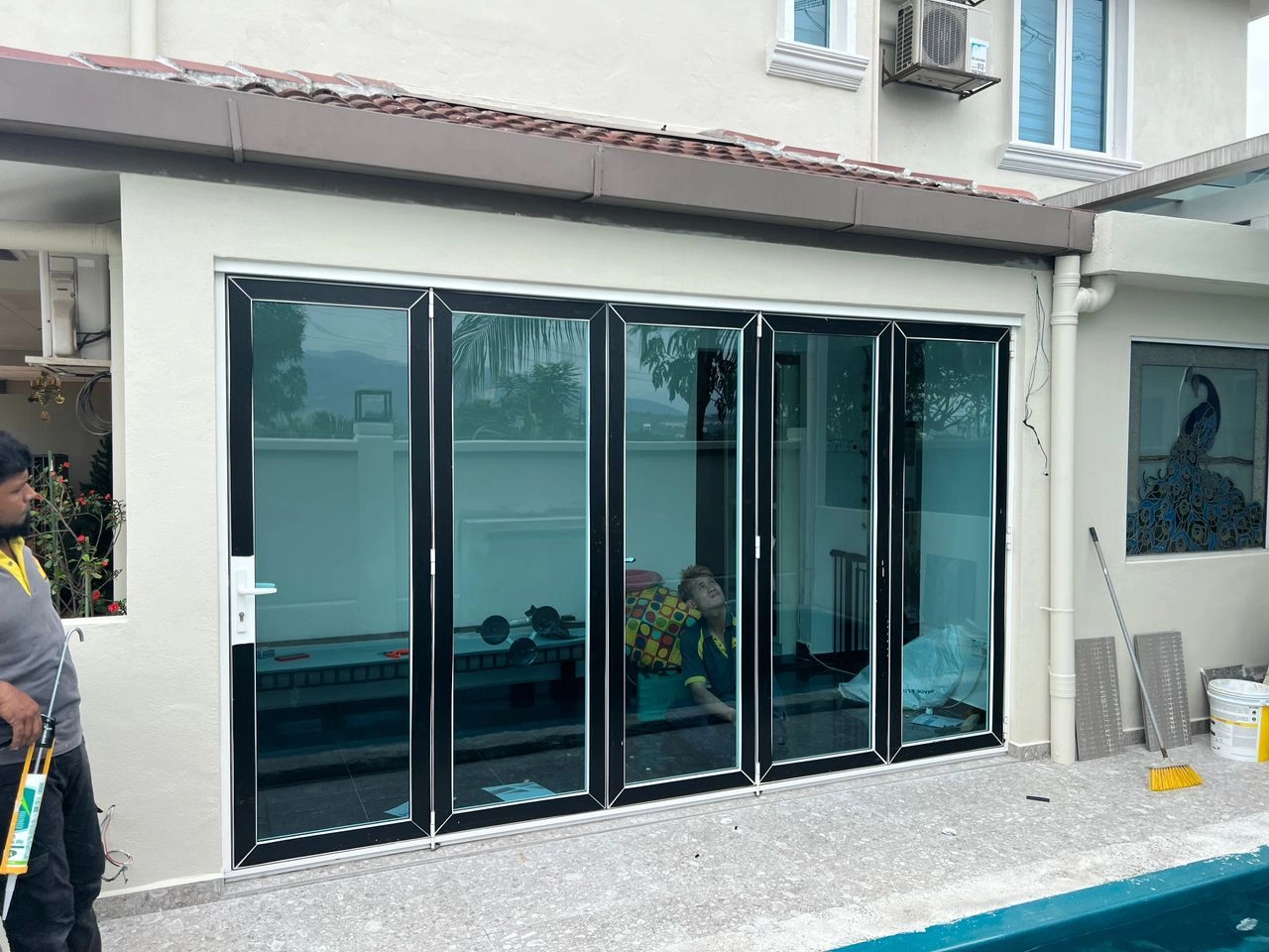 Aluminum glass door KL Selangor residential installation