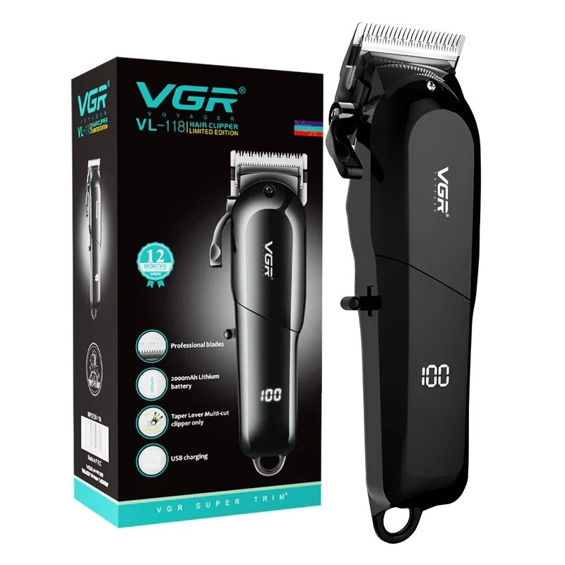VGR VL-118 Limited Edition Hair Clipper for Men Black