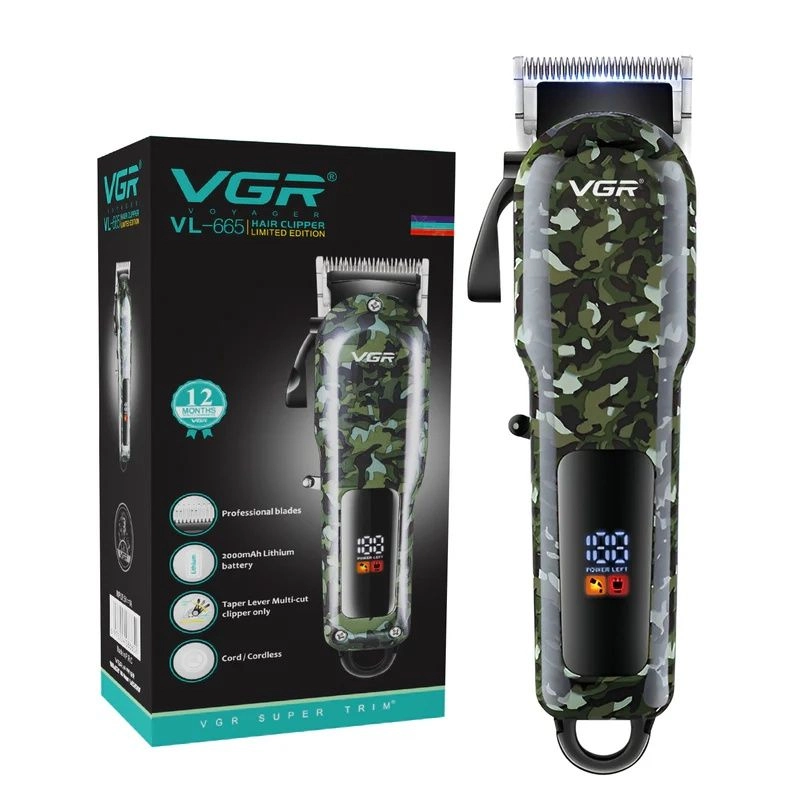 VGR VL-665 Limited Edition Hair Clipper for Men Camouflage