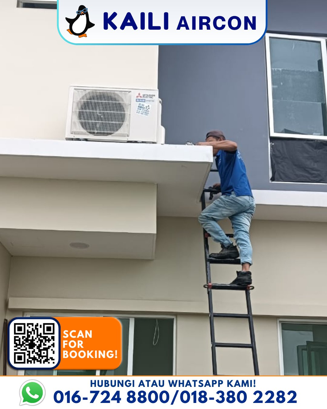 Aircon specialist team serving customers in Johor Bahru
