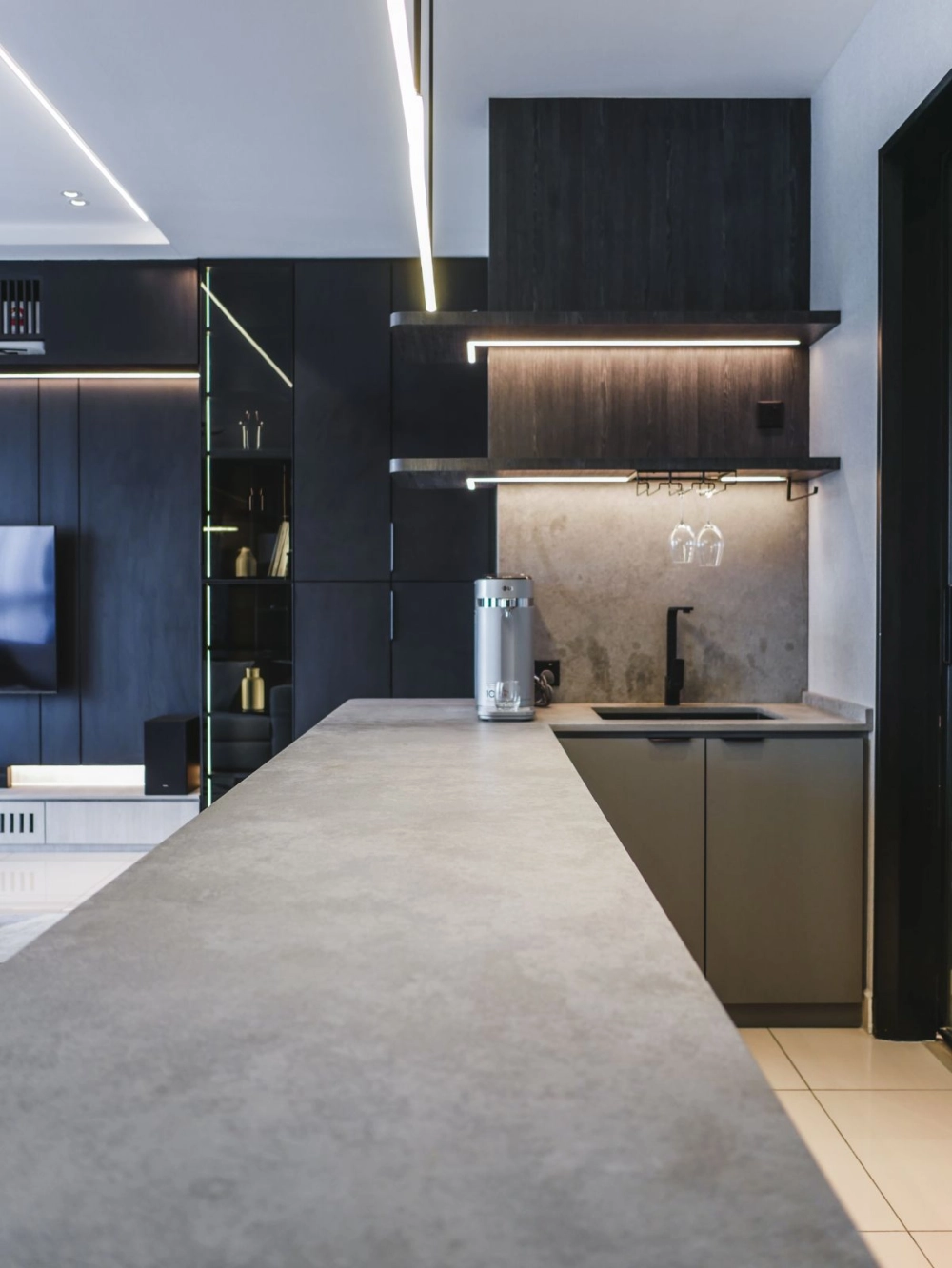 Modern luxury condo renovation KL completed space by AOHA