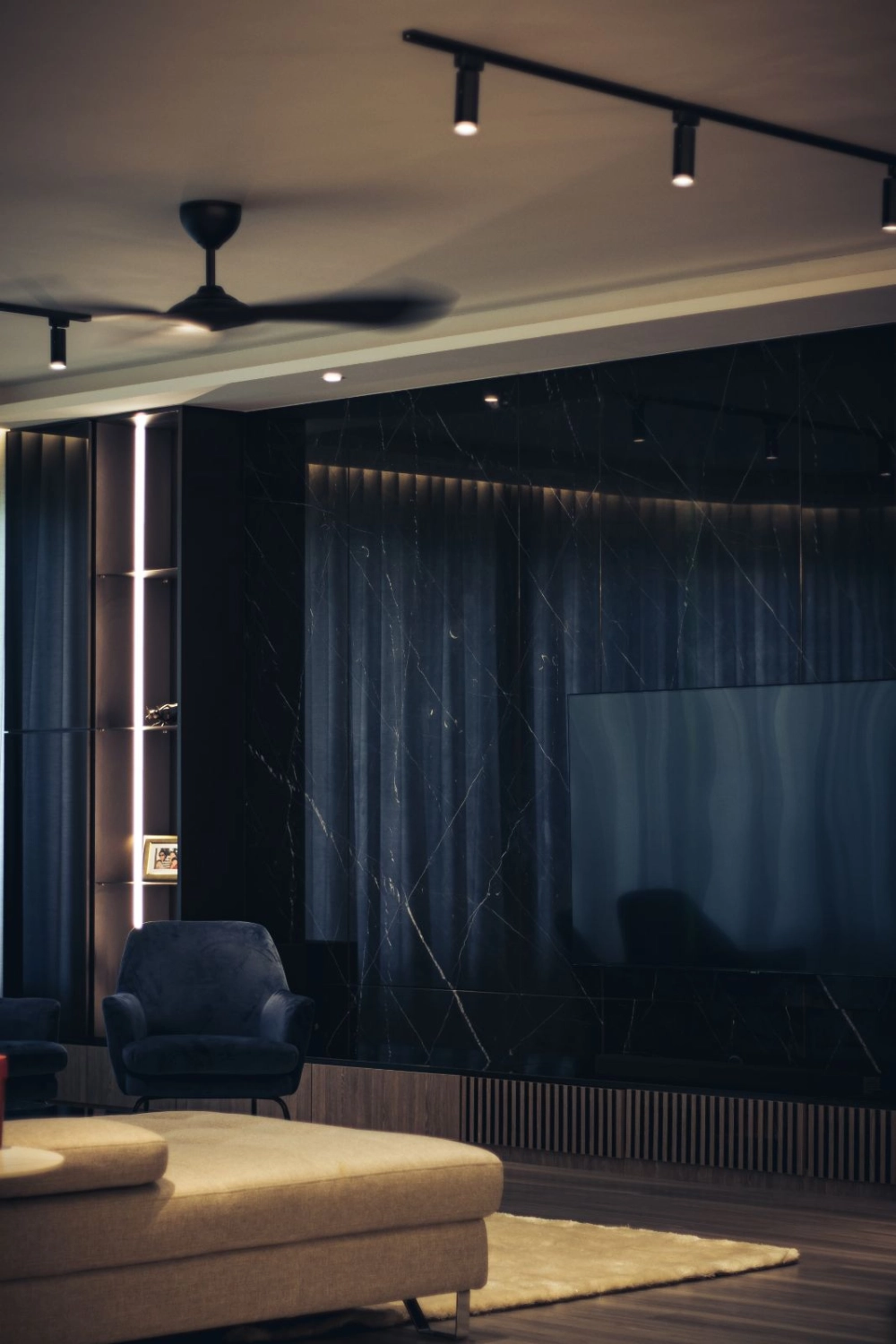 Luxury interior design Penang elegant living area by AOHA