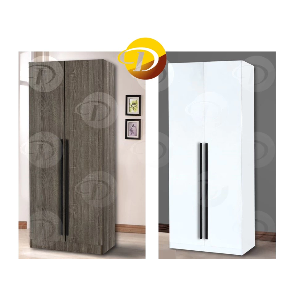 DB 631 and 632 New Wardrobe 2 Doors Dark Grey White