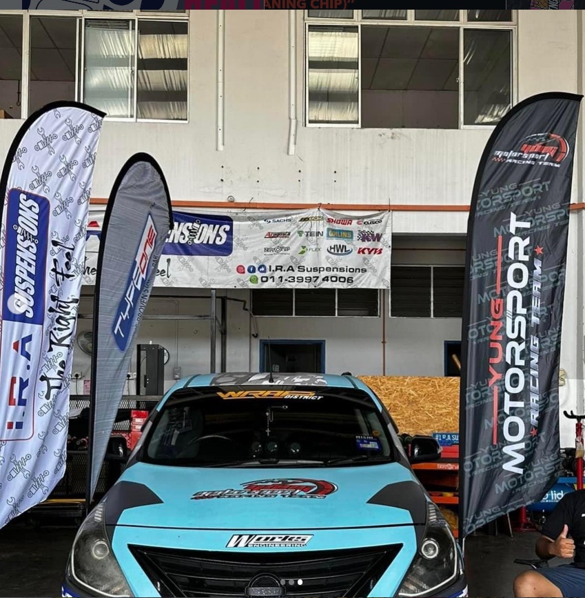 Fabric flag printing for shopfront outdoor promotion in Malaysia