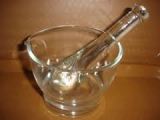 Glass Mortar and Pestle