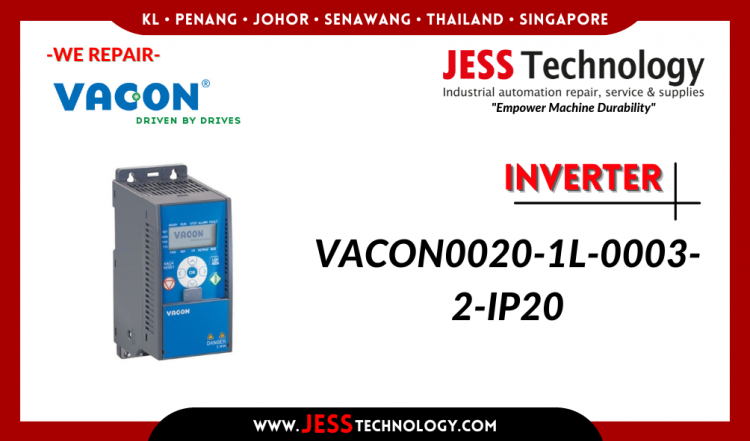 Repair INVERTER VACON0020-1L-0003-2-IP20 Malaysia, Singapore, Indonesia, Thailand