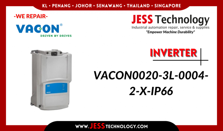 Repair INVERTER VACON0020-3L-0004-2-X-IP66 Malaysia, Singapore, Indonesia, Thailand