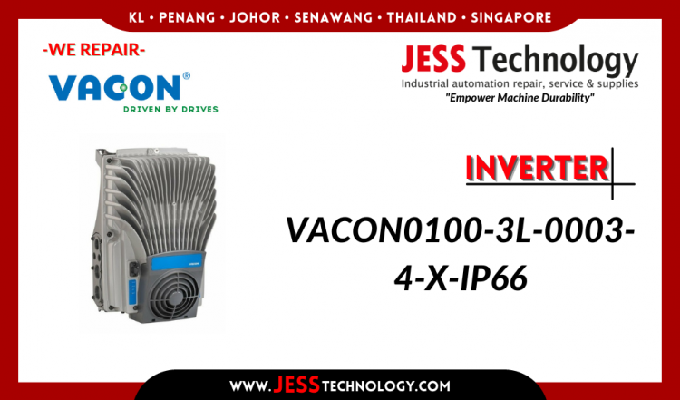 Repair INVERTER VACON0100-3L-0003-4-X-IP66 Malaysia, Singapore, Indonesia, Thailand
