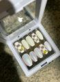 Transparant Press On Nails Storage Box with Tape Easy to Keep Jewellery Ĥչʾ