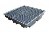 PE Recycled 4 Drum Spill Black Pallet