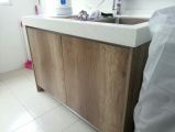 Walnut Colour Bathroom Vanity Cabinet 