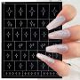 ��ɫ�ο��� French Nail Art Sticker