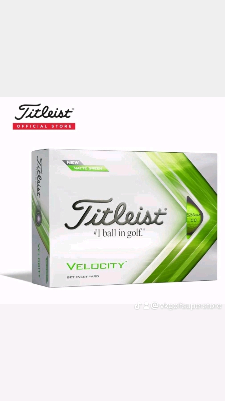 2023 Titleist Matte Green Velocity Golf Ball