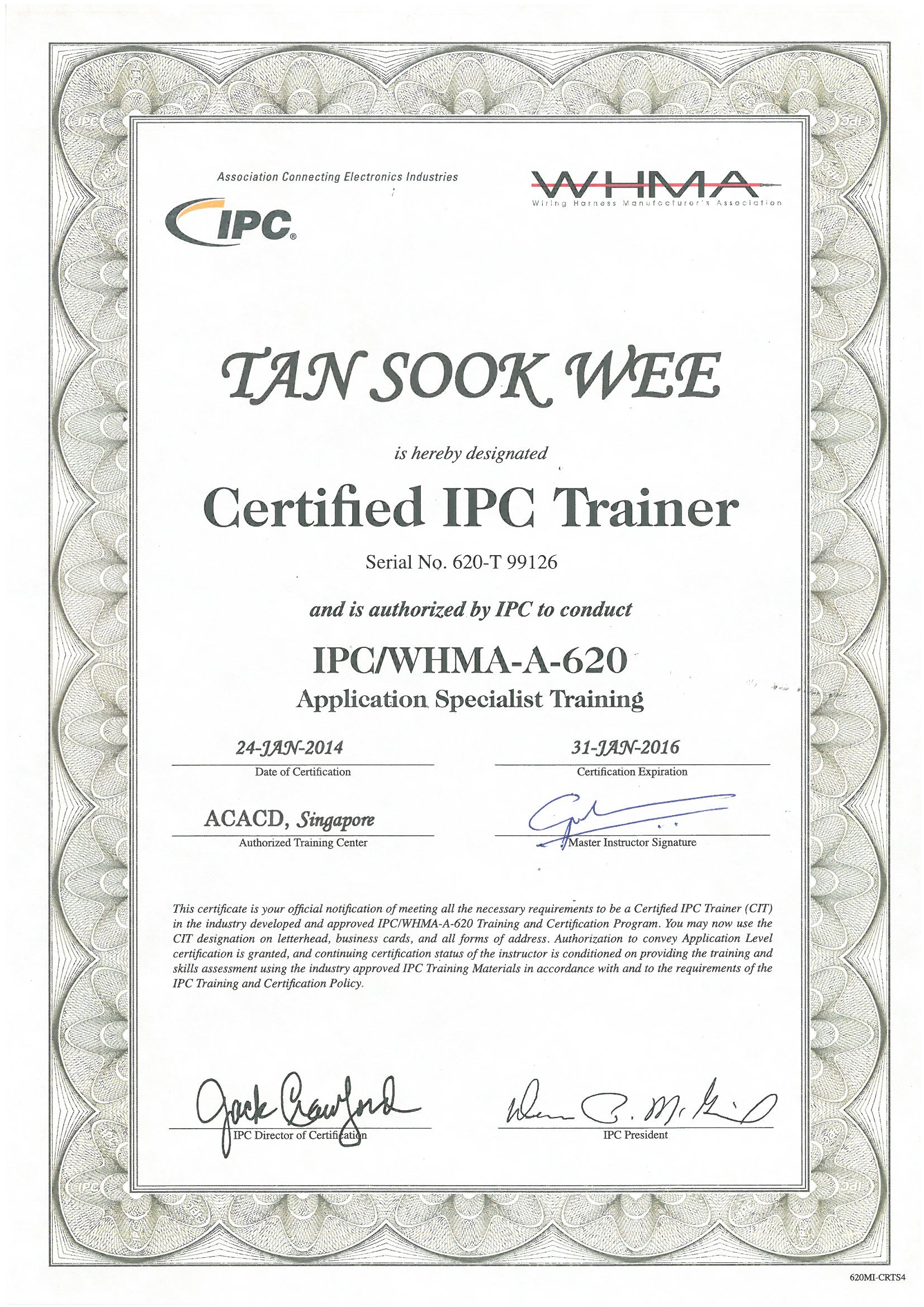 Certified IPC Trainer
