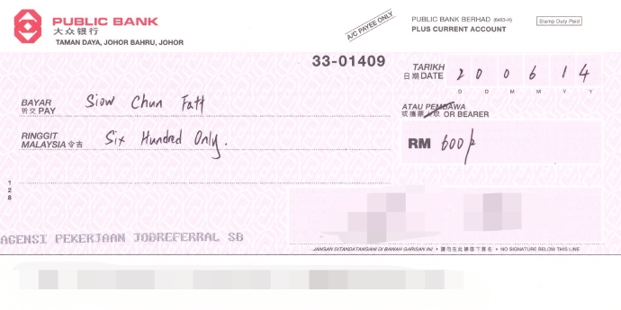 James Siow Paycheck