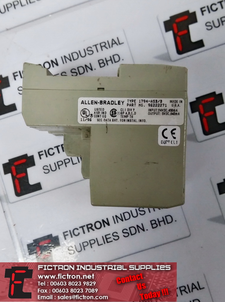 1794-ASB 1794ASB B SERIES ALLEN BRADLEY Power Supply Adapter Supply Repair Malaysia Singapore Indonesia USA Russia