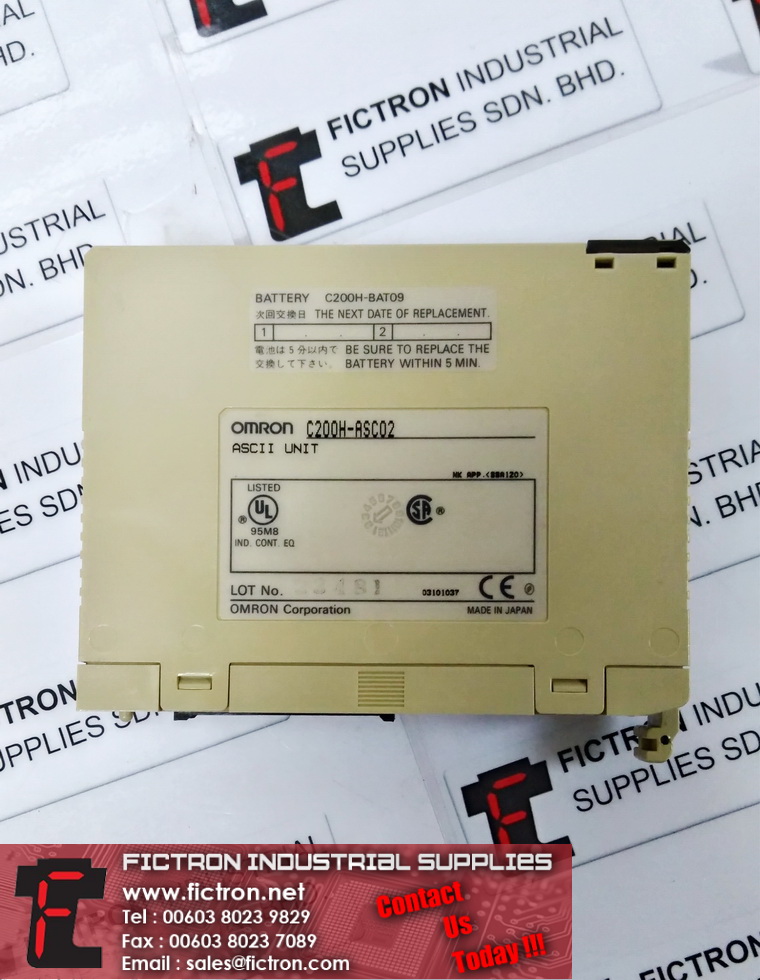 C200H-ASC02 C200H ASC02 OMRON AUTOMATION SAFETY CONTROLLER Supply Malaysia Indonesia Singapore