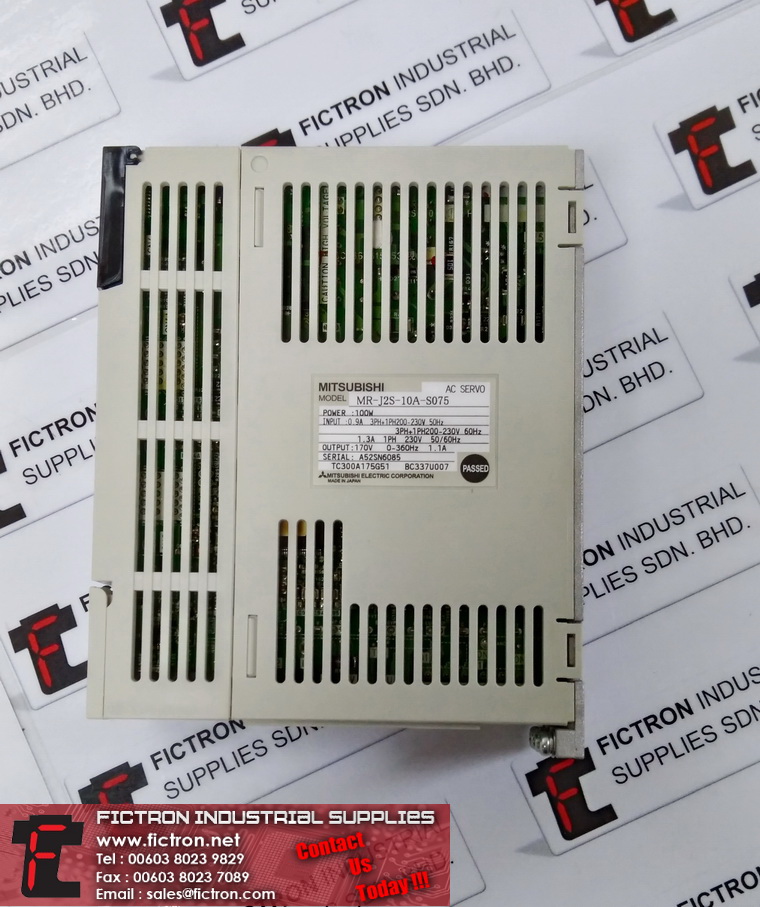 MR-J2S-10A-S075 MRJ2S10AS075 MITSUBISHI SYSTEM PLC Supply Repair Malaysia Singapore Indonesia USA