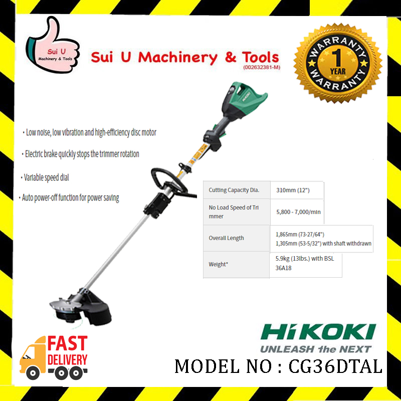 Buy Hikoki Cg36dtal Cordless Grass Trimmer With Disc Motor Solo