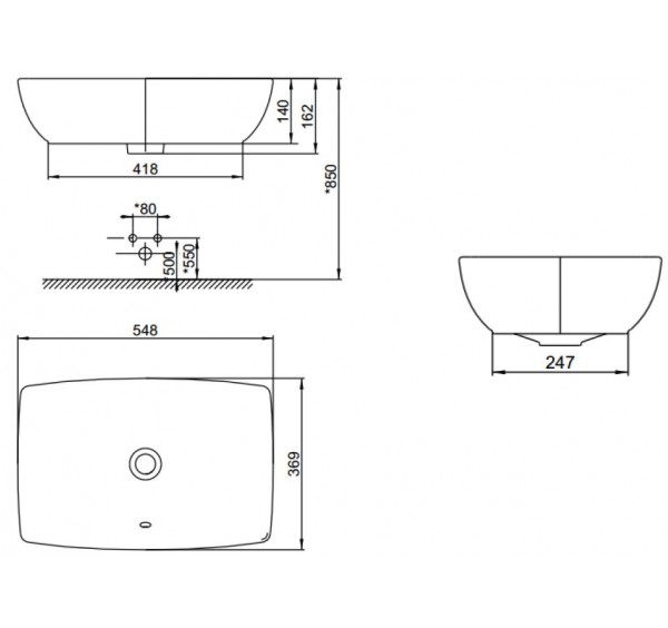 Selangor Milano Vessel Wash Basin CCASF650 Countertop Wash Basin - Basin - American Standard from LTL Corporation Sdn Bhd