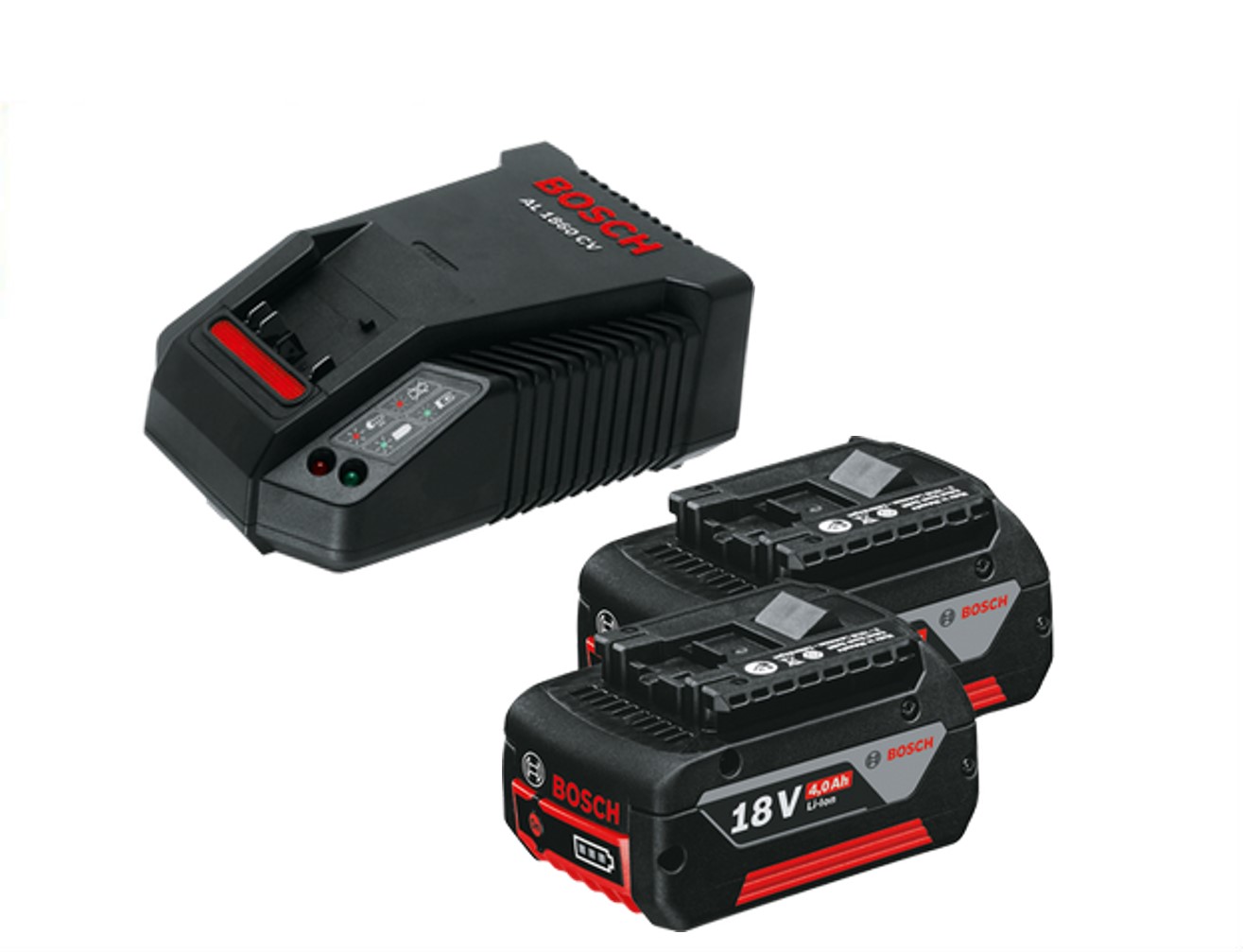 with 2 x 4.0 Ah Li-ion battery