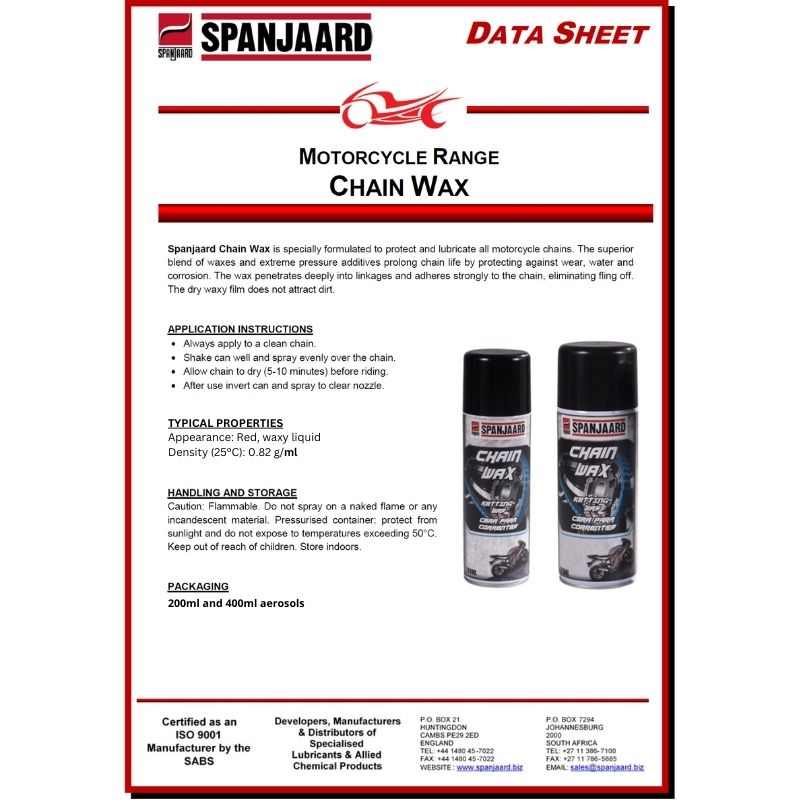 Motorcycle Chain Wax