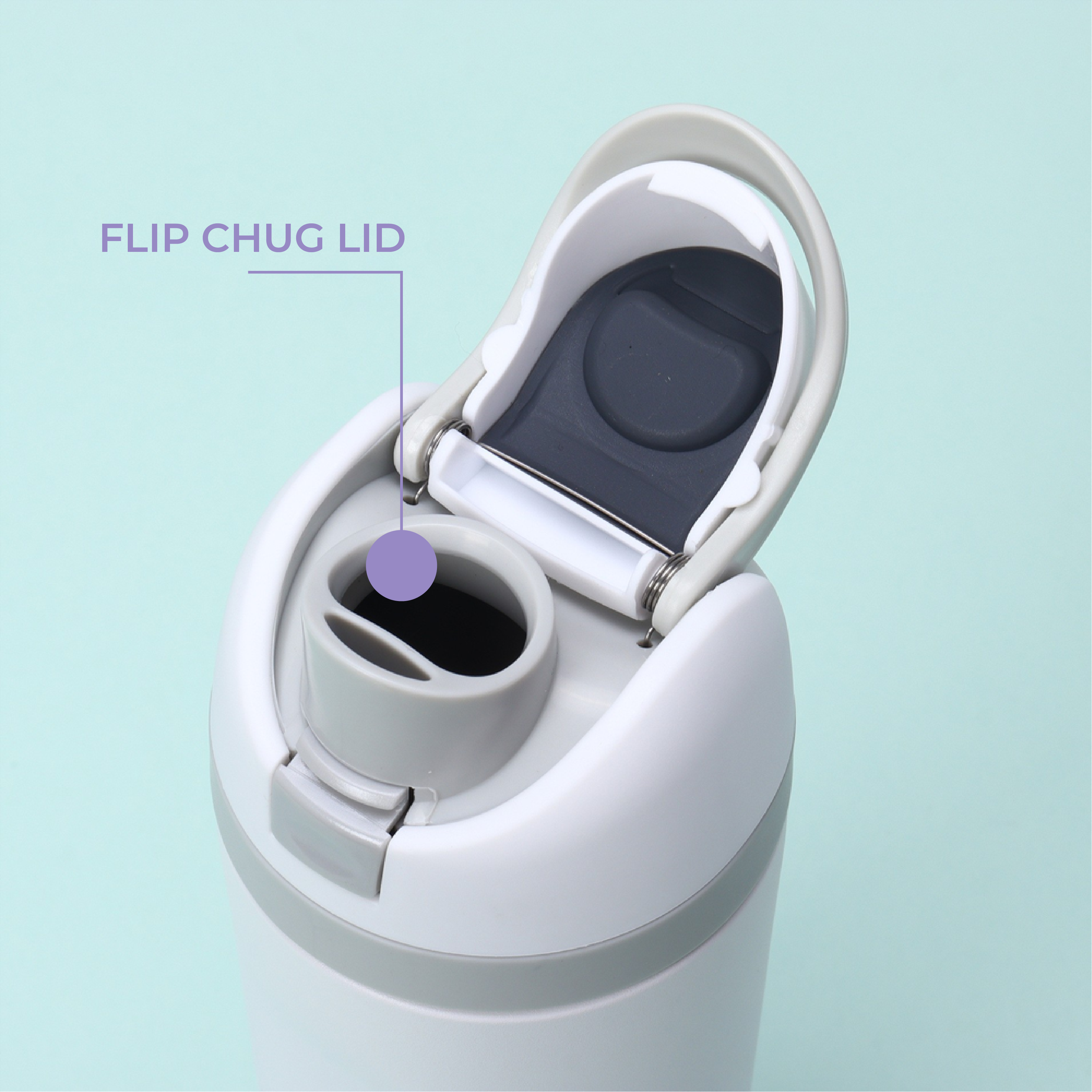 Quick-flip chug lid