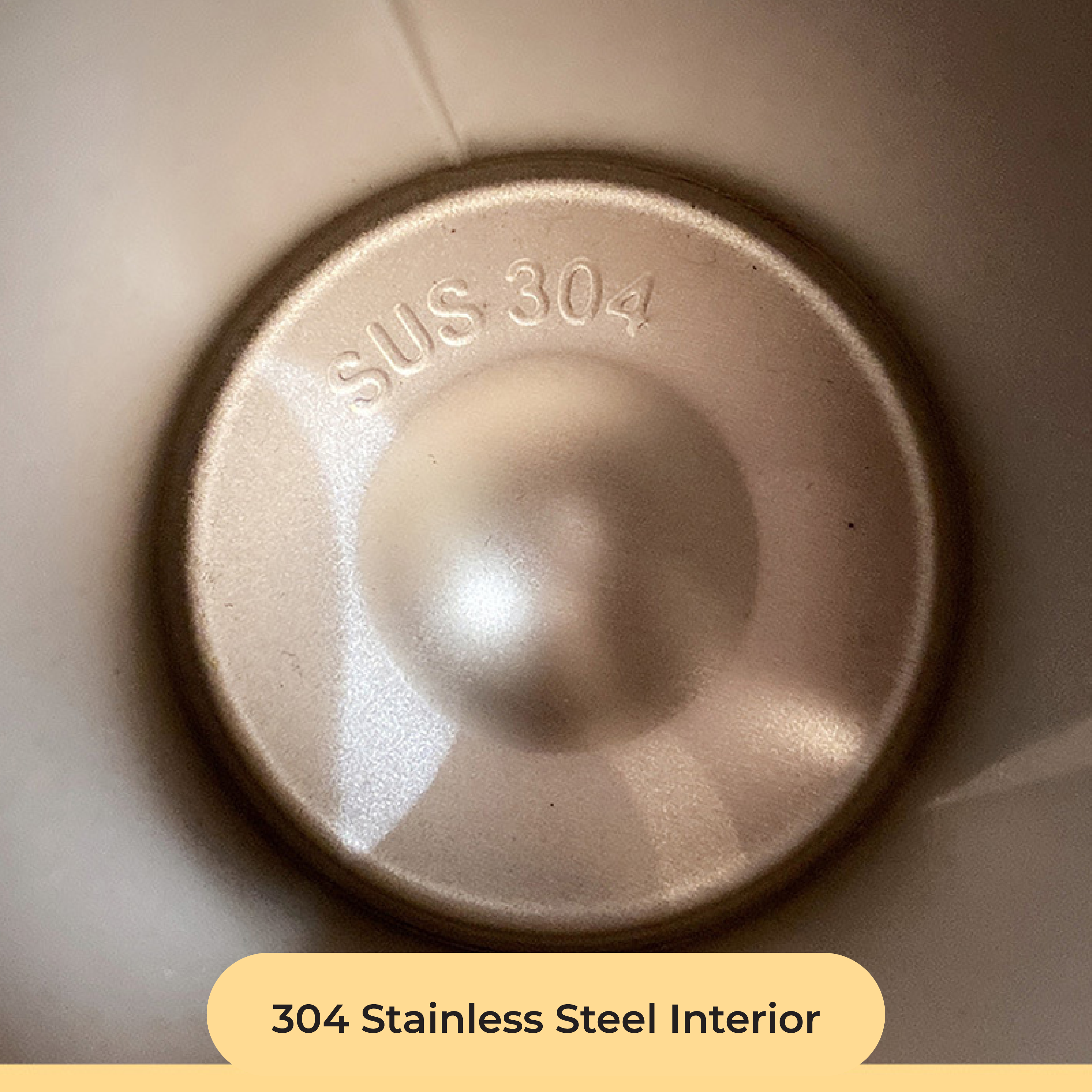 Food-grade stainless steel interior