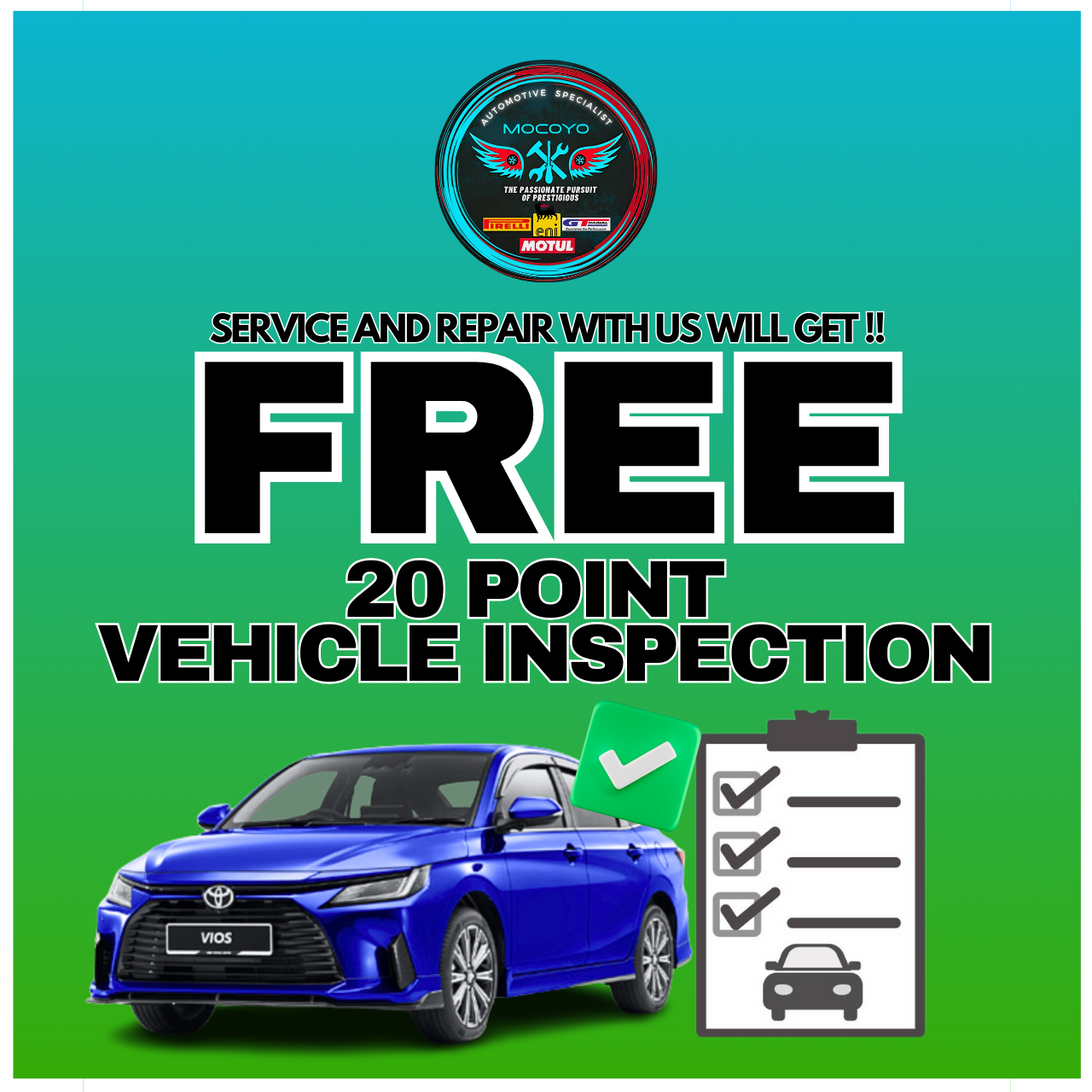 FREE 20 POINT VEHICLE INSPECTION 