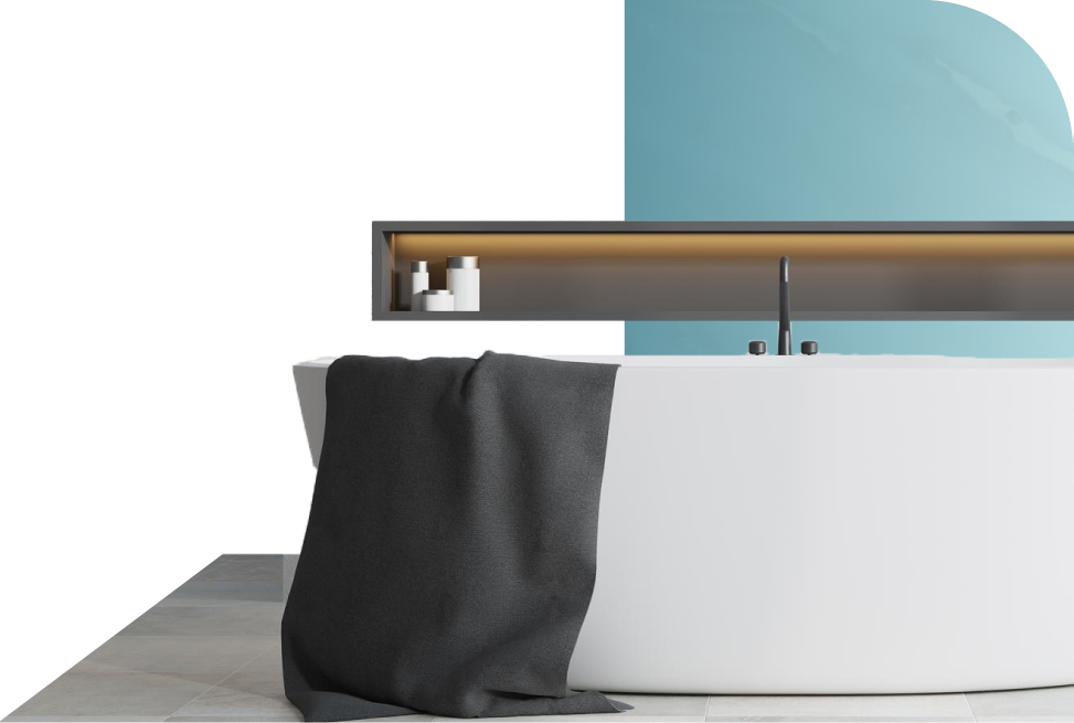 Bathtub with Mixer Tap